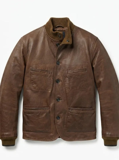MobLand S02 2026 Tom Hardy Warm Brown Leather Jacket