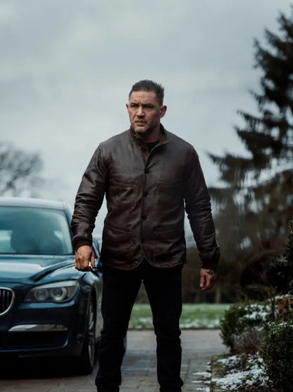 MobLand S02 2026 Tom Hardy Warm Brown Leather Jacket
