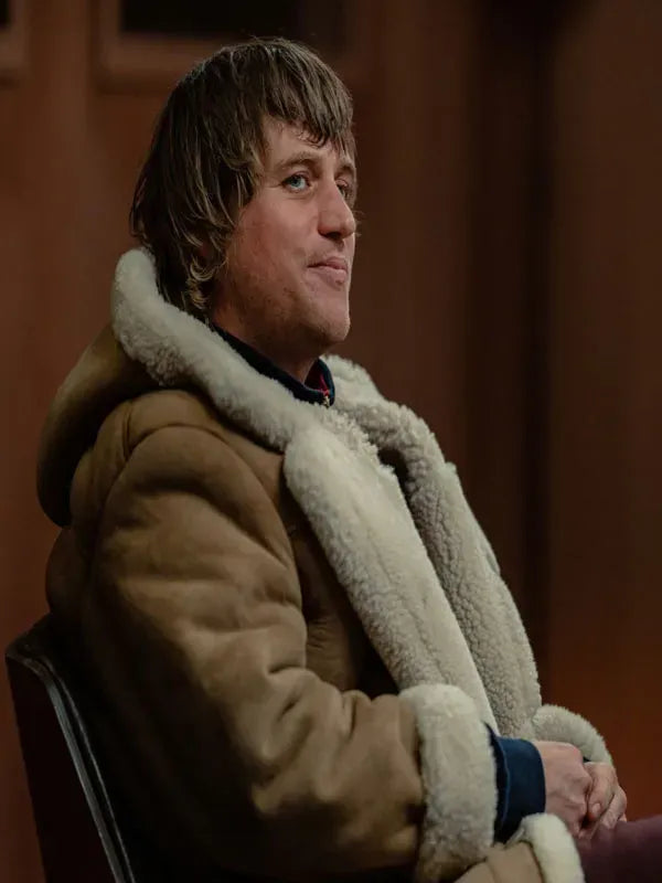 MobLand S02 Johnny Flynn Shearling Leather Coat