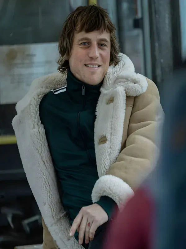 MobLand S02 Johnny Flynn Shearling Leather Coat
