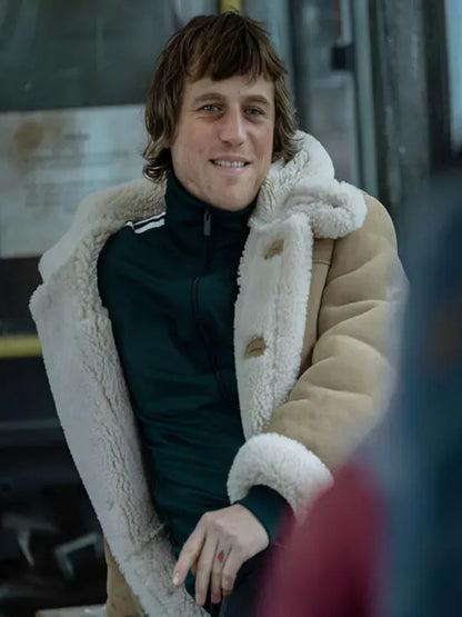 MobLand S02 Johnny Flynn Shearling Leather Coat
