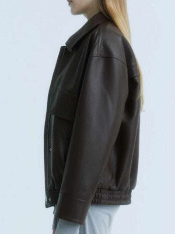 Motel California S01 Lee Se-young Leather Jacket Brown