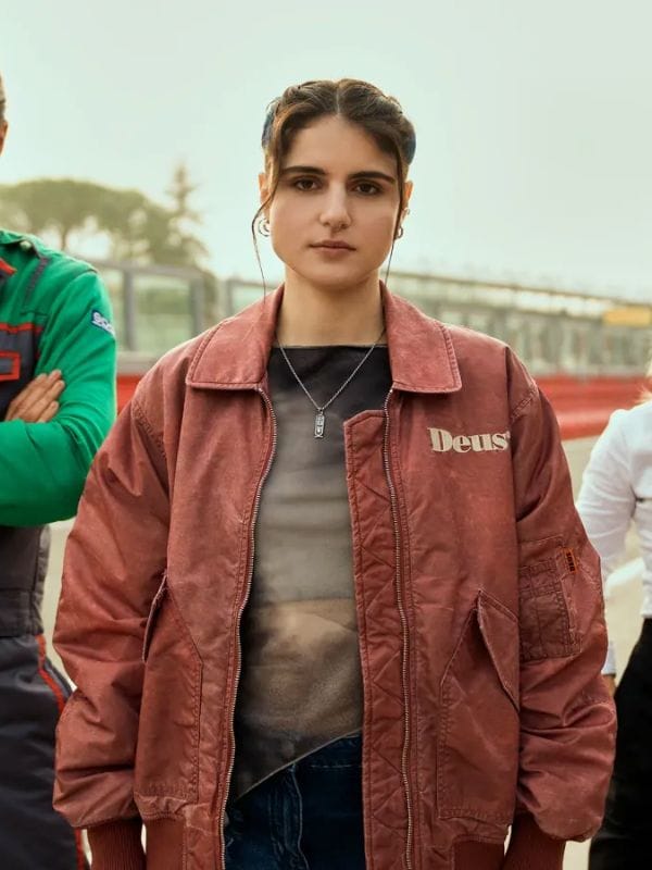 Motorvalley S01 Blu Venturi Red Bomber Jacket