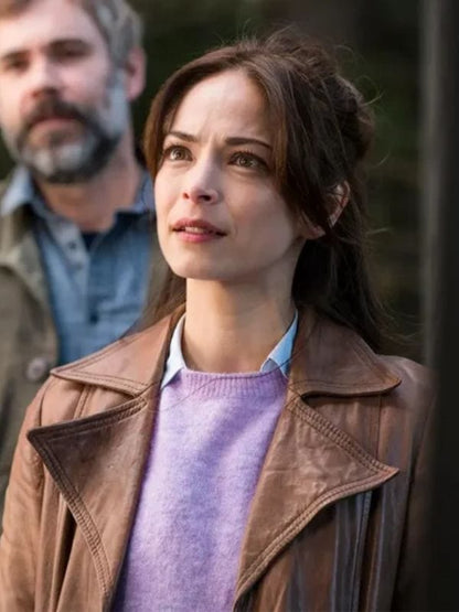 Murder In A Small Town Cassandra Lee Brown Leather Coat