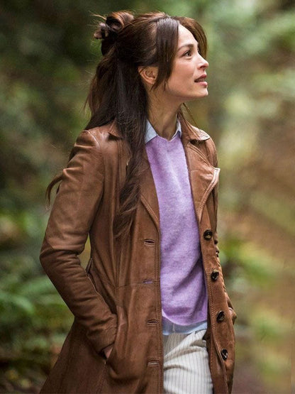 Murder In A Small Town Cassandra Lee Brown Leather Coat