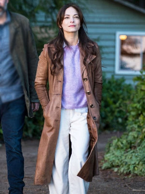 Murder In A Small Town Cassandra Lee Brown Leather Coat
