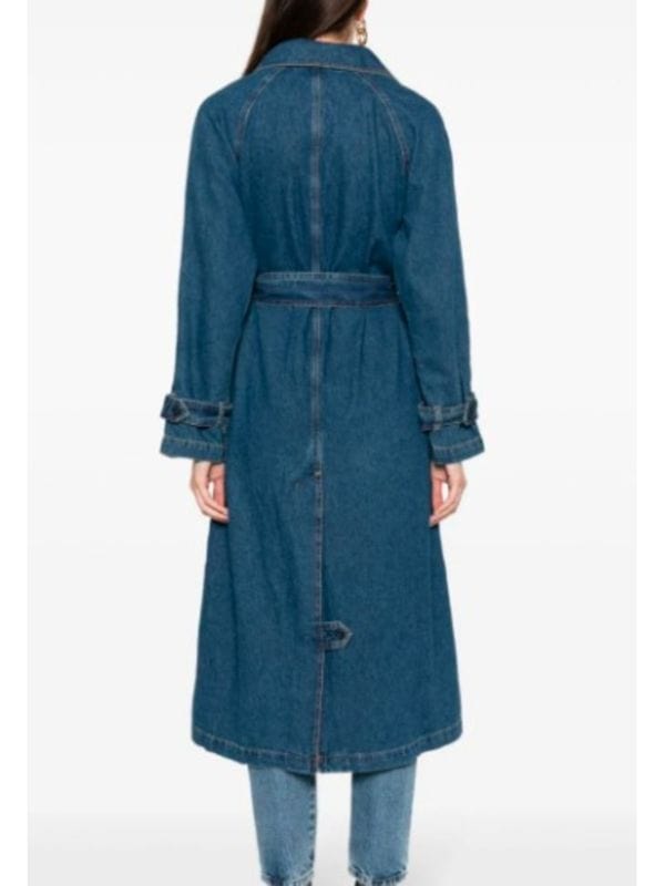 Murder In A Small Town Kristin Kreuk Denim Trench Coat