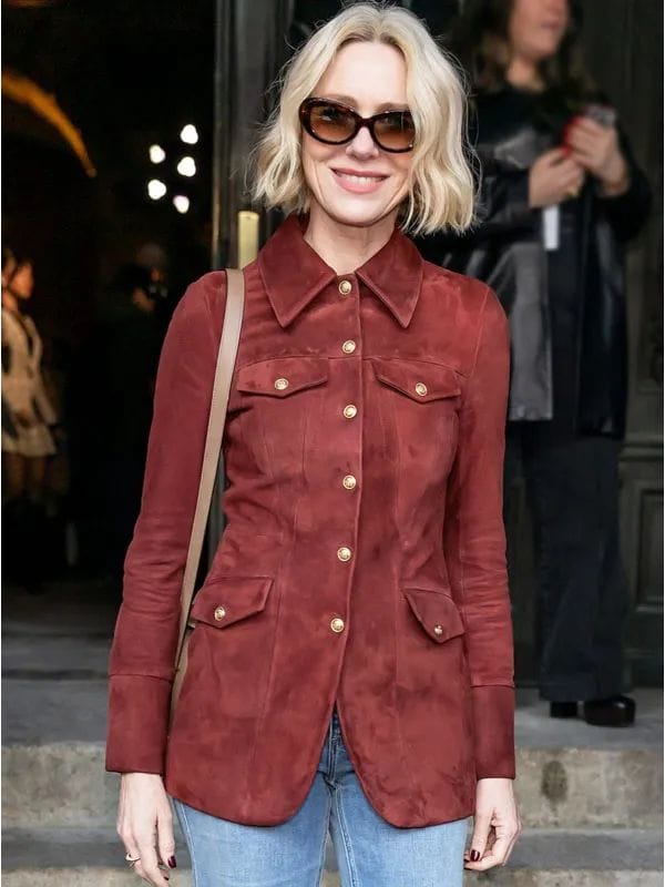 Naomi Watts NY Fashion Week Leather Jacket