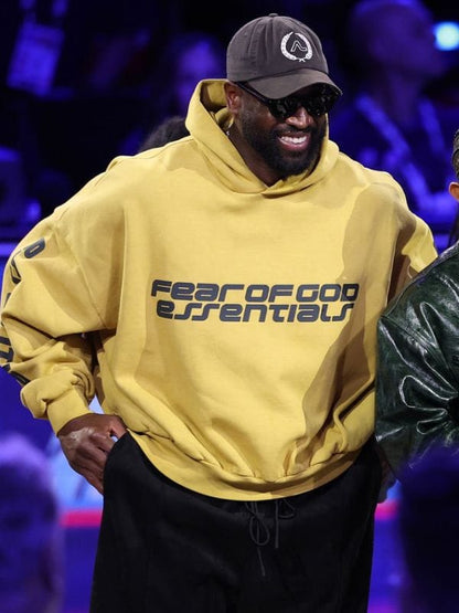 NBA All Star 2026 Dwayne Wade Yellow Hoodie