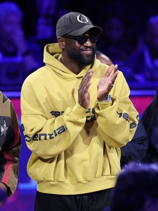 NBA All Star 2026 Dwayne Wade Yellow Hoodie