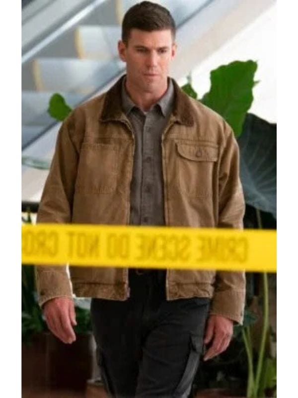 NCIS Origins Austin Stowell Brown Jacket Leroy Jethro Gibbs NCIS Origins Austin Stowell Brown Jacket