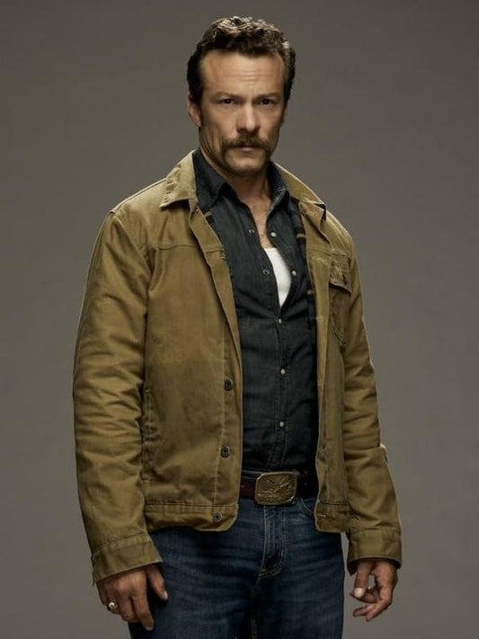 Mike Franks NCIS Origins Kyle Schmid Green Jacket