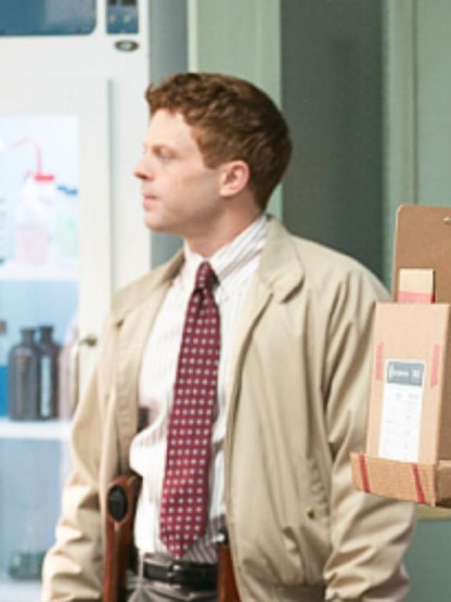NCIS Origins S01 Caleb Foote Beige Bomber Jacket NCIS Origins S01 Caleb Foote Beige Bomber Jacket