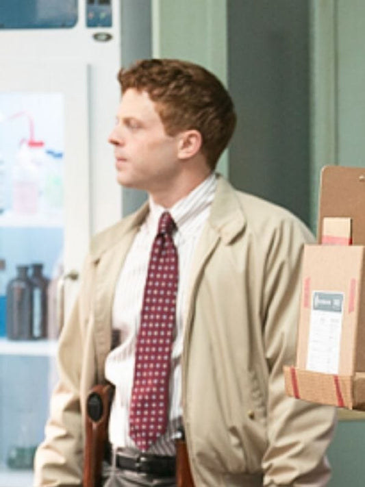 NCIS Origins S01 Caleb Foote Beige Bomber Jacket NCIS Origins S01 Caleb Foote Beige Bomber Jacket