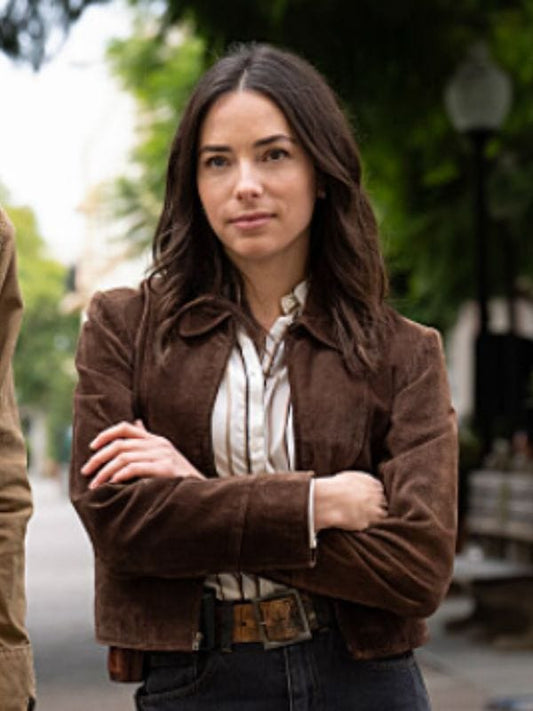 NCIS Origins S01 Mariel Molino Brown Suede Jacket NCIS Origins S01 Mariel Molino Brown Suede Jacket