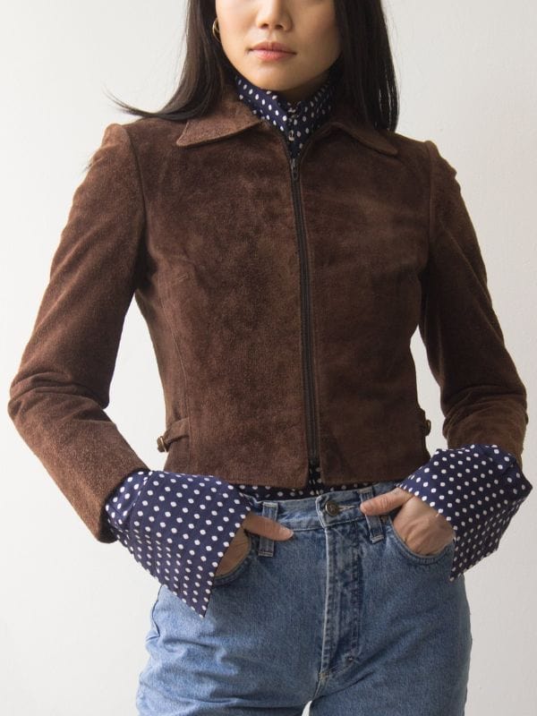 NCIS Origins S01 Mariel Molino Brown Suede Jacket NCIS Origins S01 Mariel Molino Brown Suede Jacket