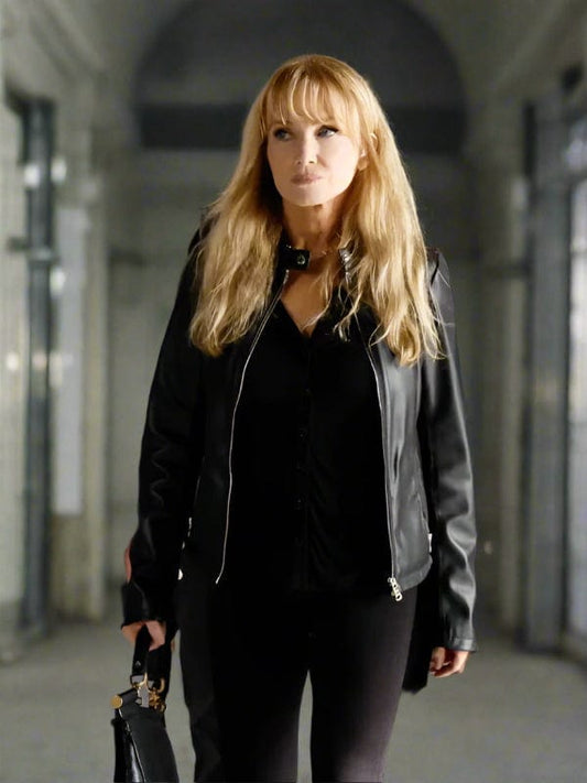 NCIS S22 Carla Marino Black Leather Jacket NCIS S22 Carla Marino Black Leather Jacket