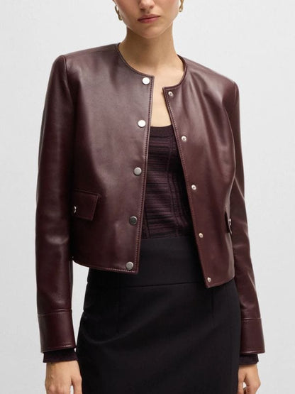 NCIS Tony and Ziva S01 Martine Aranow Leather Jacket Maroon