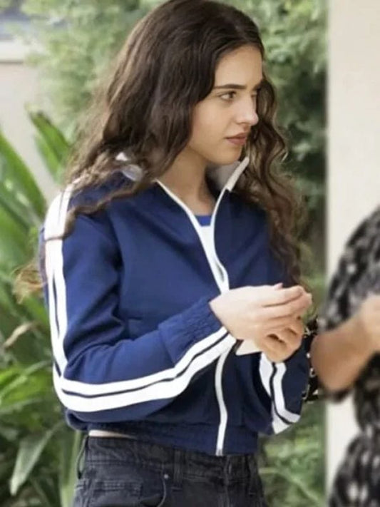 Neighbours 2025 Nell Rebecchi Striped Jacket Blue