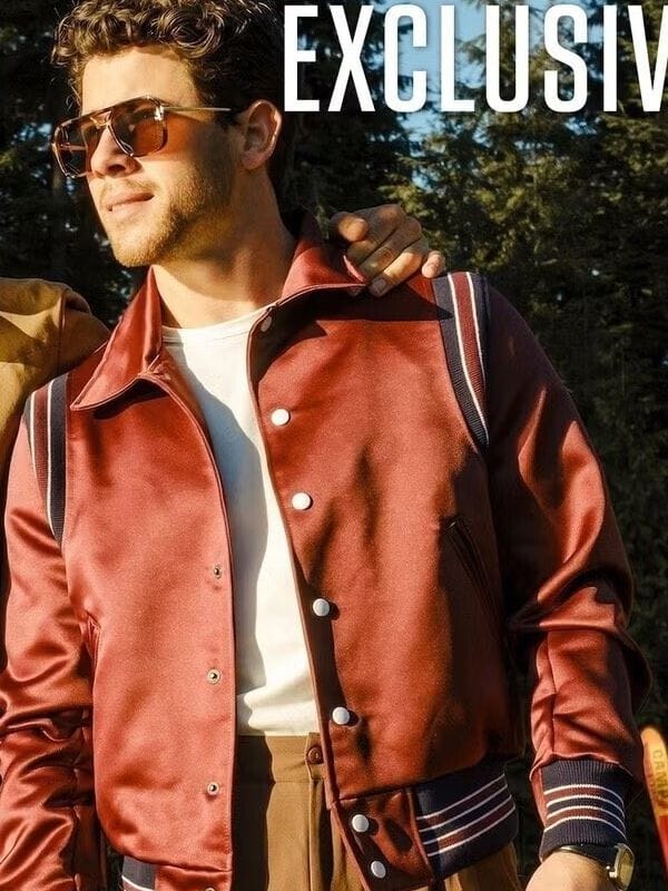 Nick Jonas Camp Rock 3 Varsity Jacket Brown
