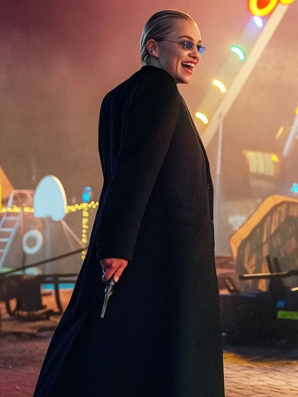 Nobody 2 Sharon Stone Black Coat