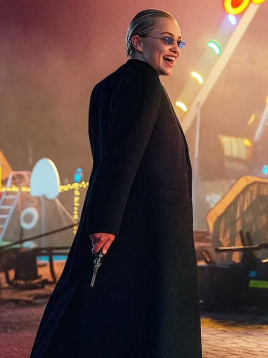 Nobody 2 Sharon Stone Black Coat