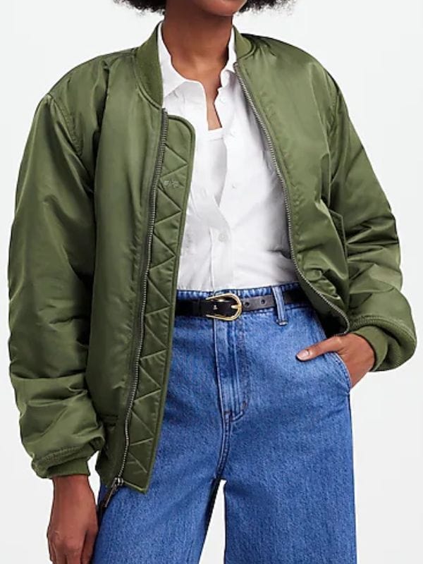 Nobody Wants This Justine Lupe Green Bomber Jacket