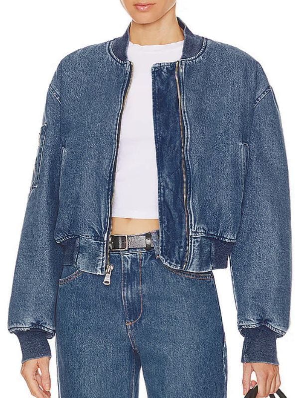 Nobody Wants This Kristen Bell Denim Bomber Jacket
