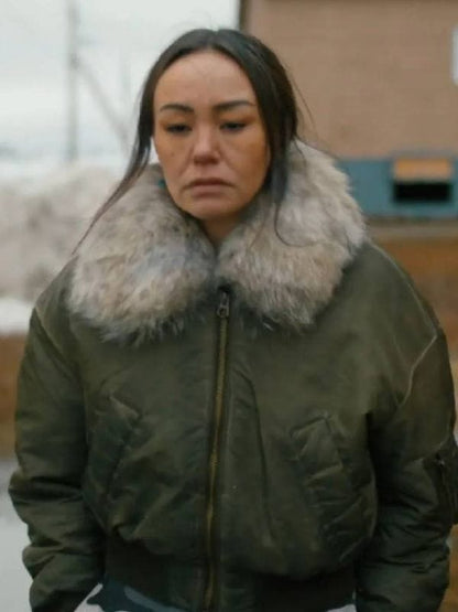 North Of North S01 Maika Harper Green Bomber Jacket North Of North S01 Maika Harper Green Bomber Jacket