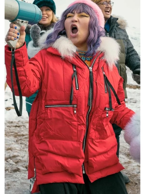 North Of North S01 Zorga Qaunaq Red Puffer Coat North Of North S01 Zorga Qaunaq Red Puffer Coat