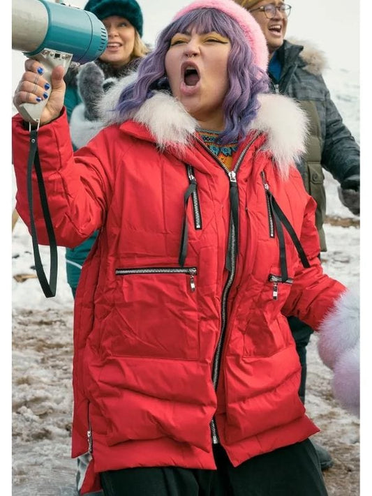 North Of North S01 Zorga Qaunaq Red Puffer Coat North Of North S01 Zorga Qaunaq Red Puffer Coat