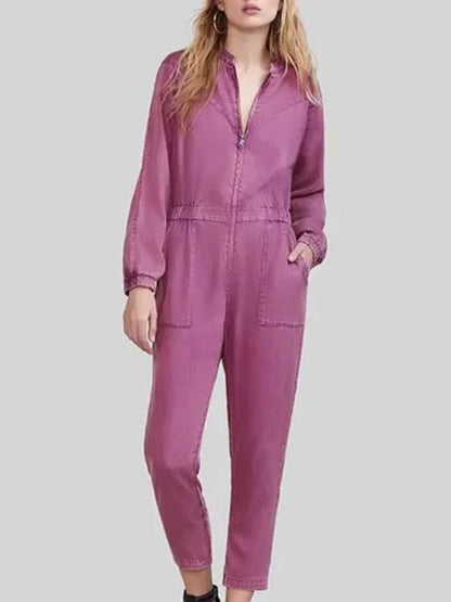Nouveau Jour S01 Audrey Maillol Purple Jumpsuit