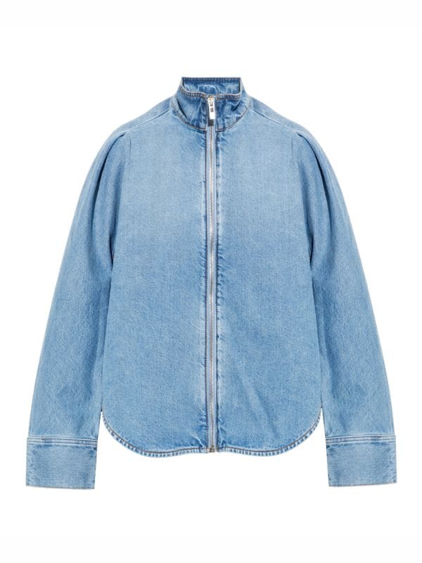 NYC 2026 Charlize Theron Denim Jacket Blue