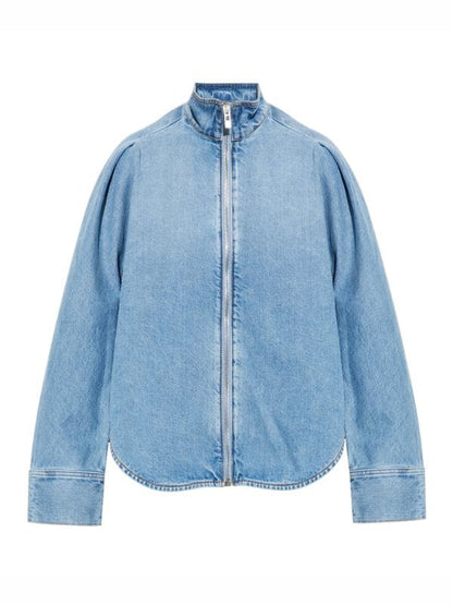 NYC 2026 Charlize Theron Denim Jacket Blue