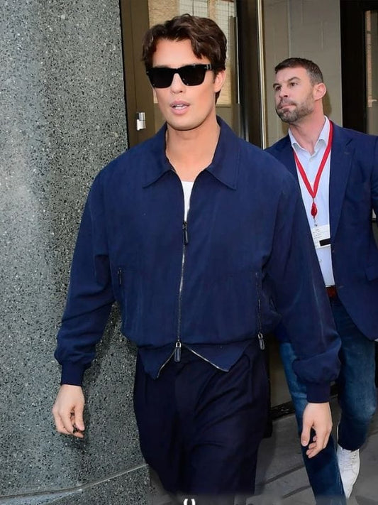 NYC 2026 Nicholas Galitzine Blue Jacket