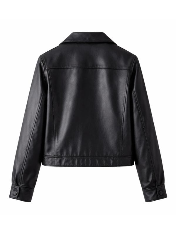 NYC 2026 Nina Dobrev Leather Jacket Black