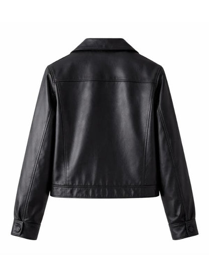 NYC 2026 Nina Dobrev Leather Jacket Black