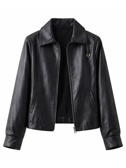 NYC 2026 Nina Dobrev Leather Jacket Black