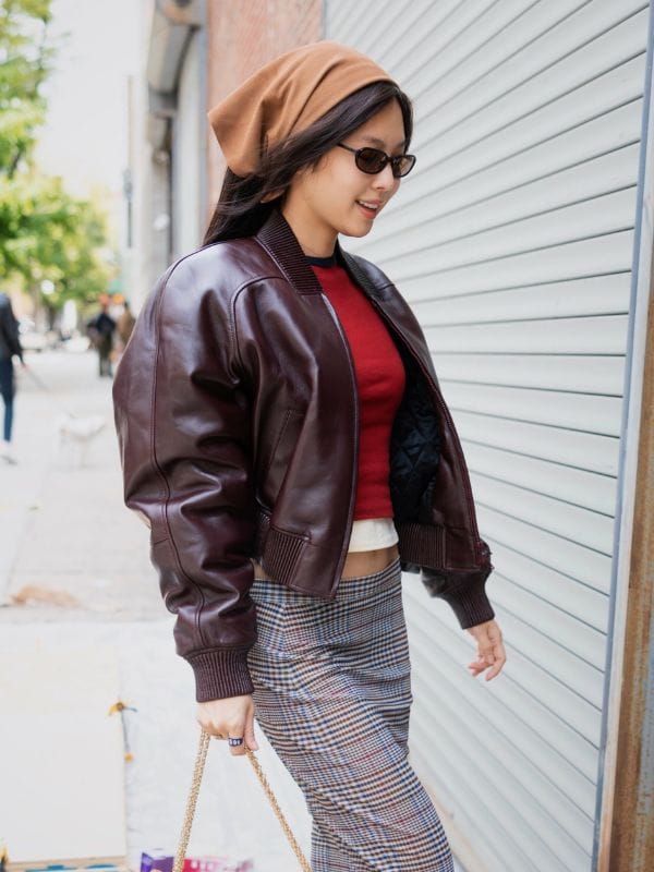 NYC West Village Jennie Brown Leather Jacket