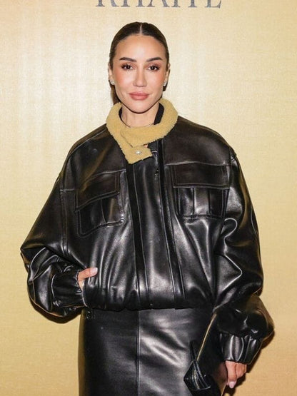 NYFW 2026 Tamara Kalinic Leather Jacket Black