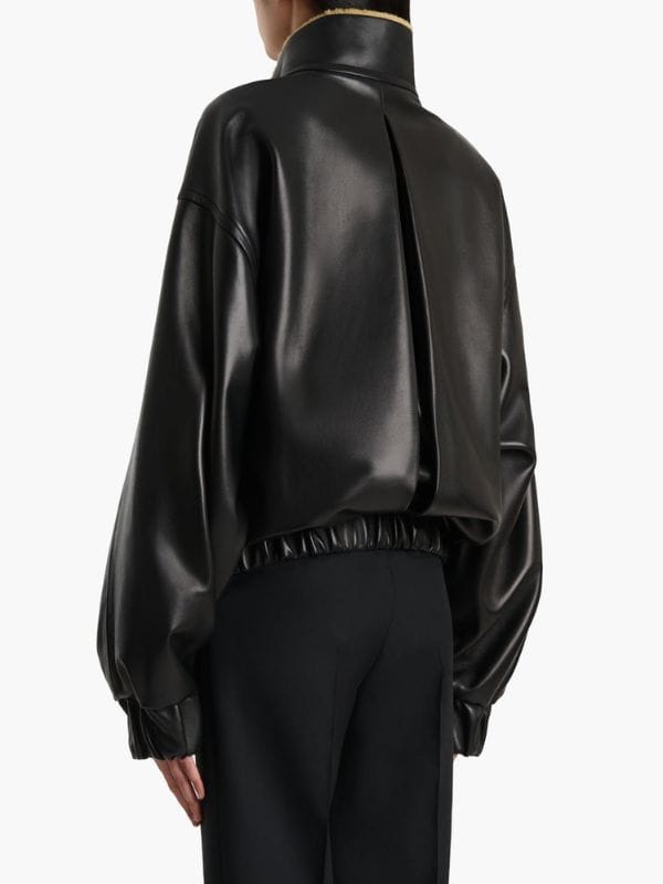 NYFW 2026 Tamara Kalinic Leather Jacket Black