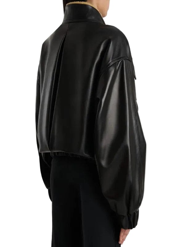 NYFW 2026 Tamara Kalinic Leather Jacket Black
