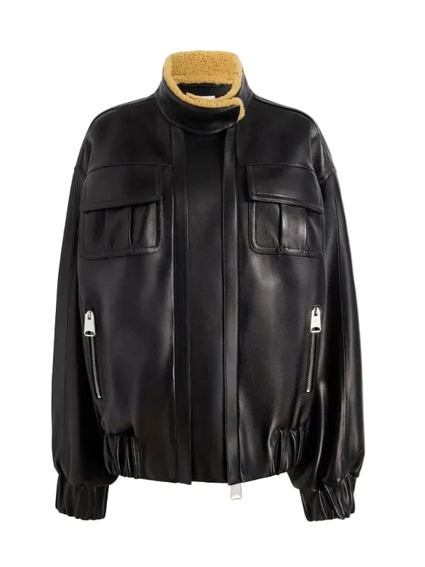 NYFW 2026 Tamara Kalinic Leather Jacket Black