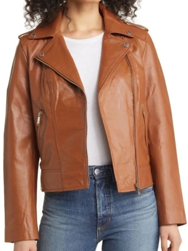 Off Campus S01 Hannah Wells Brown Leather Jacket