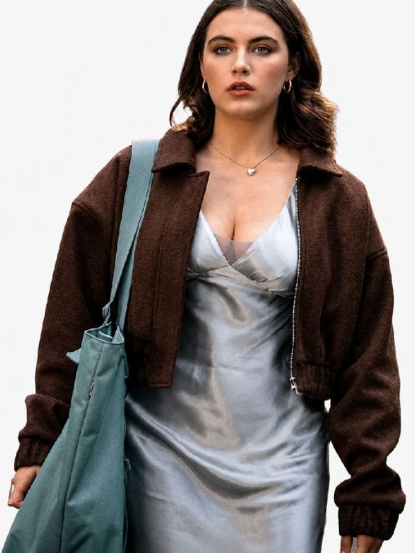 Off Campus S01 Hannah Wells Suede Jacket Brown