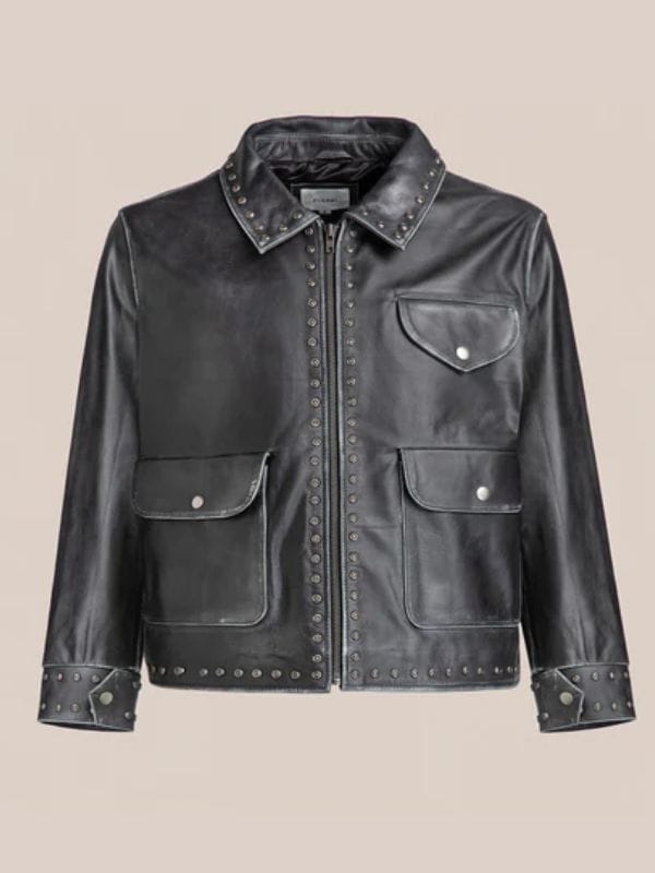 Off Campus S01 Justin Kohl Studded Leather Jacket – Winter Whirl