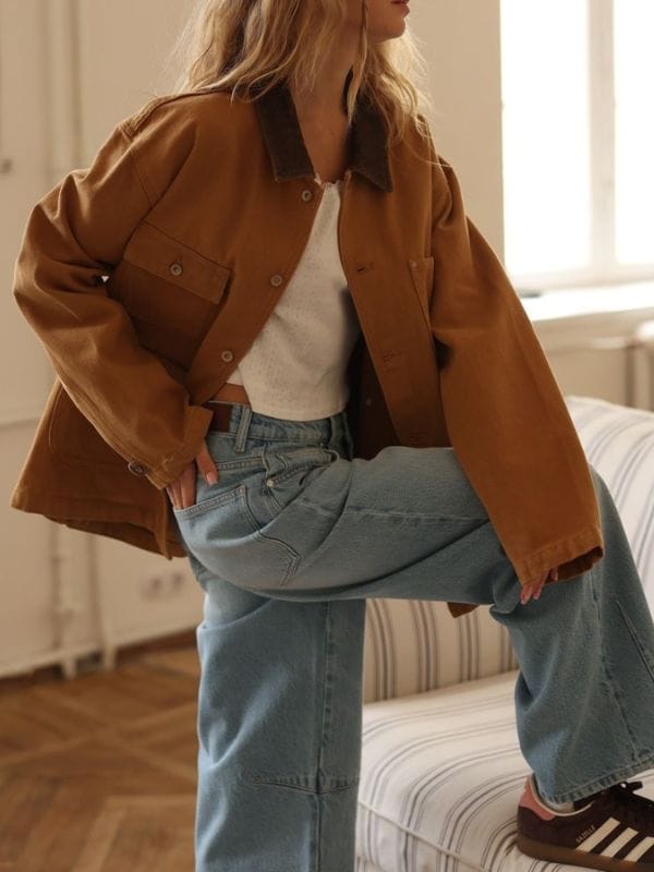 Oh What Fun Michelle Pfeiffer Cotton Jacket Brown