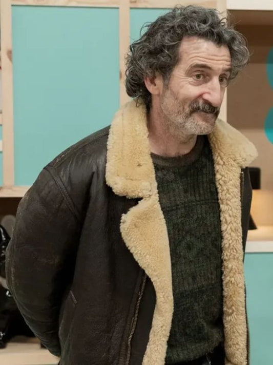Old Dog New Tricks S01 Luis Zahera Shearling Leather Jacket