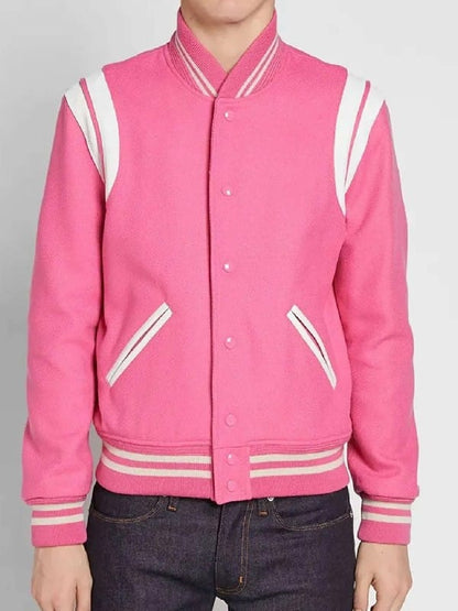 On Elle S01 Elle Woods Pink Varsity Jacket