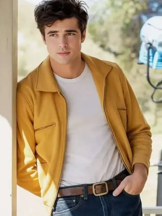 On Swift Horses Jacob Elordi Yellow Jacket
